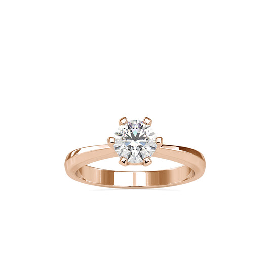 Baronial Diamond Stone Ring-Rose Gold