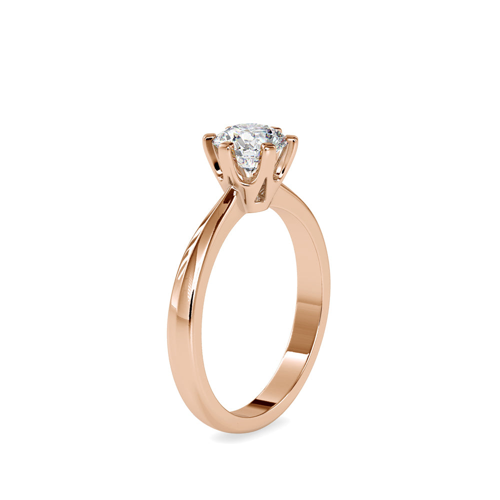 Baronial Diamond Stone Ring-Rose Gold