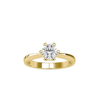 Baronial Diamond Stone Ring-Golden