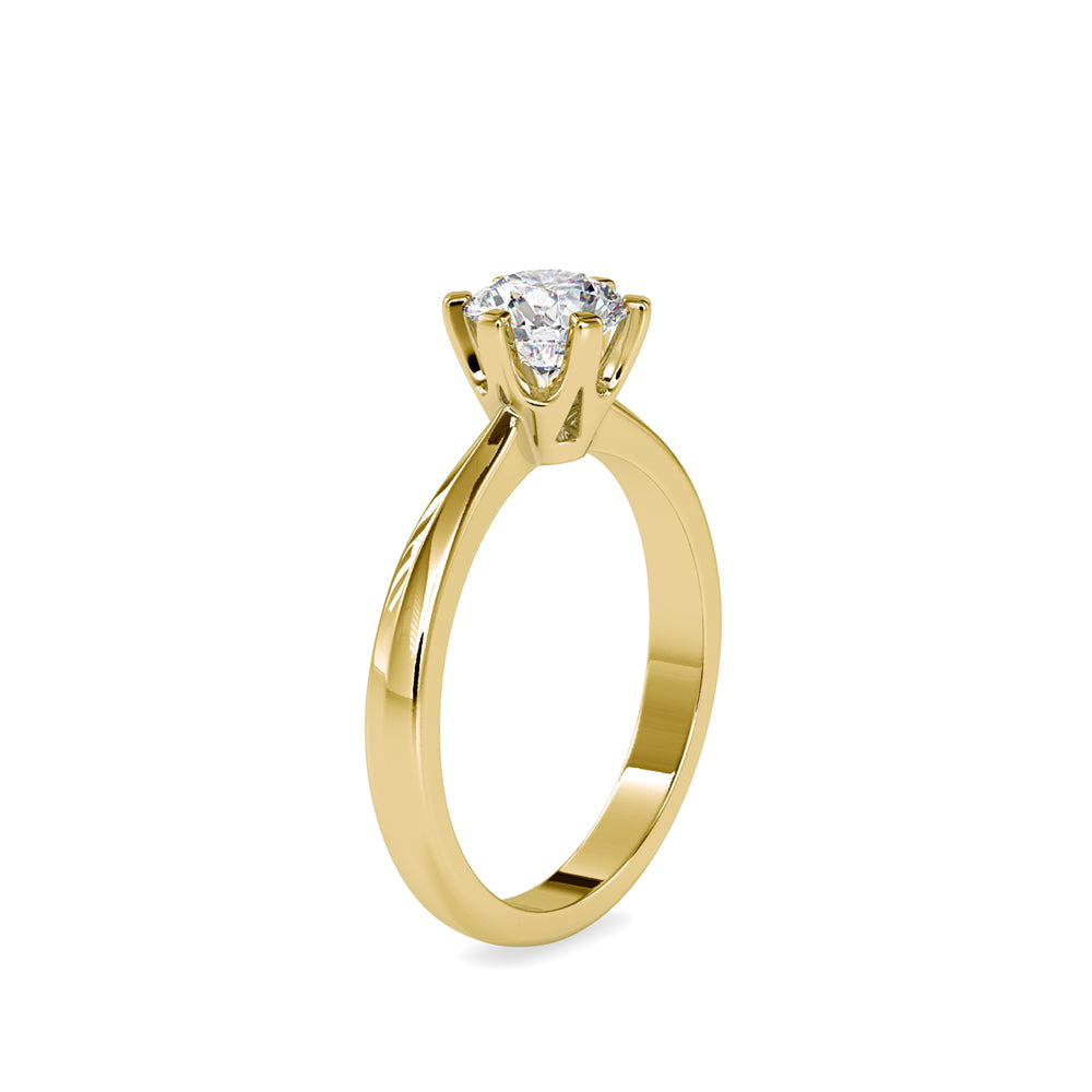 Baronial Diamond Stone Ring-Golden