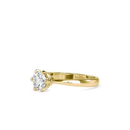 Baronial Diamond Stone Ring-Golden