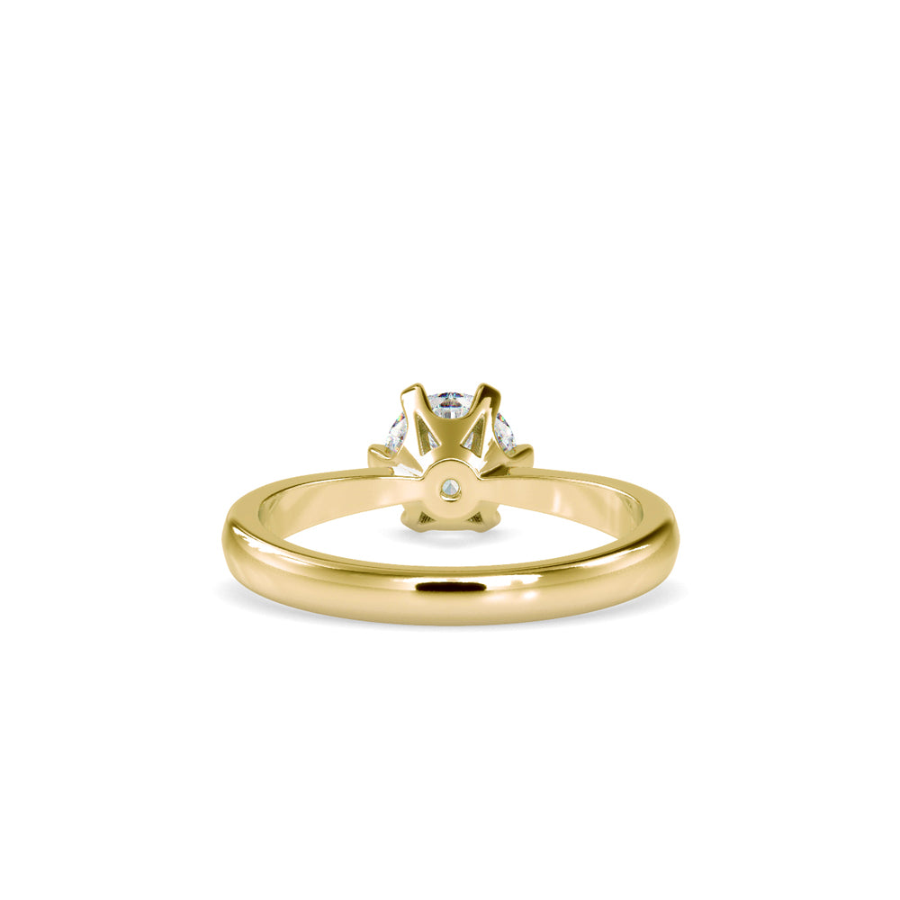 Baronial Diamond Stone Ring-Golden