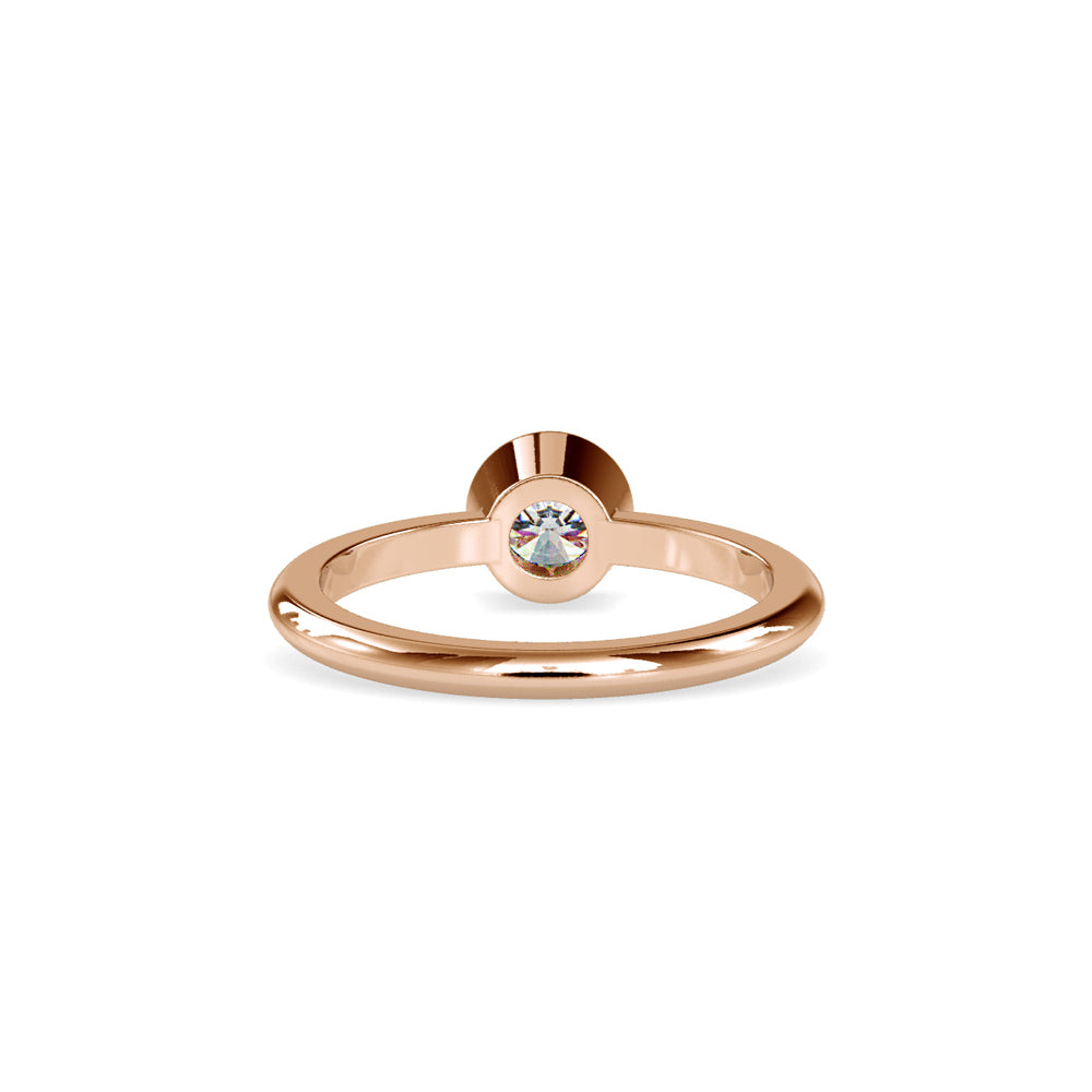 Brilliant Round Cut Engagement Diamond Ring-Rose Gold