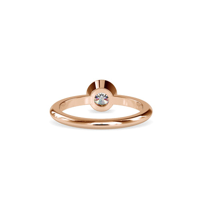 Brilliant Round Cut Engagement Diamond Ring-Rose Gold