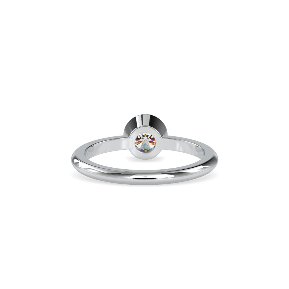 Brilliant Round Cut Engagement Diamond Ring-Silver
