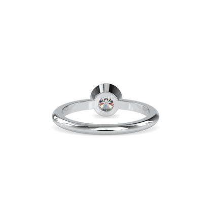 Brilliant Round Cut Engagement Diamond Ring-Silver