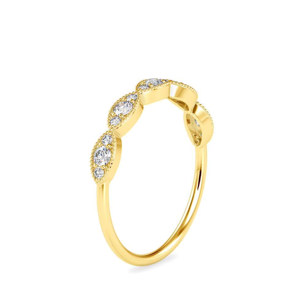 Ammendail Delicate Diamond Ring-Golden