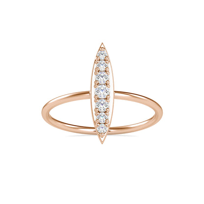 Agatha Round Cut Diamond Ring-Rose Gold