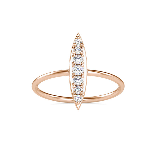 Agatha Round Cut Diamond Ring-Rose Gold
