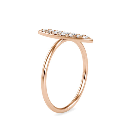 Agatha Round Cut Diamond Ring-Rose Gold
