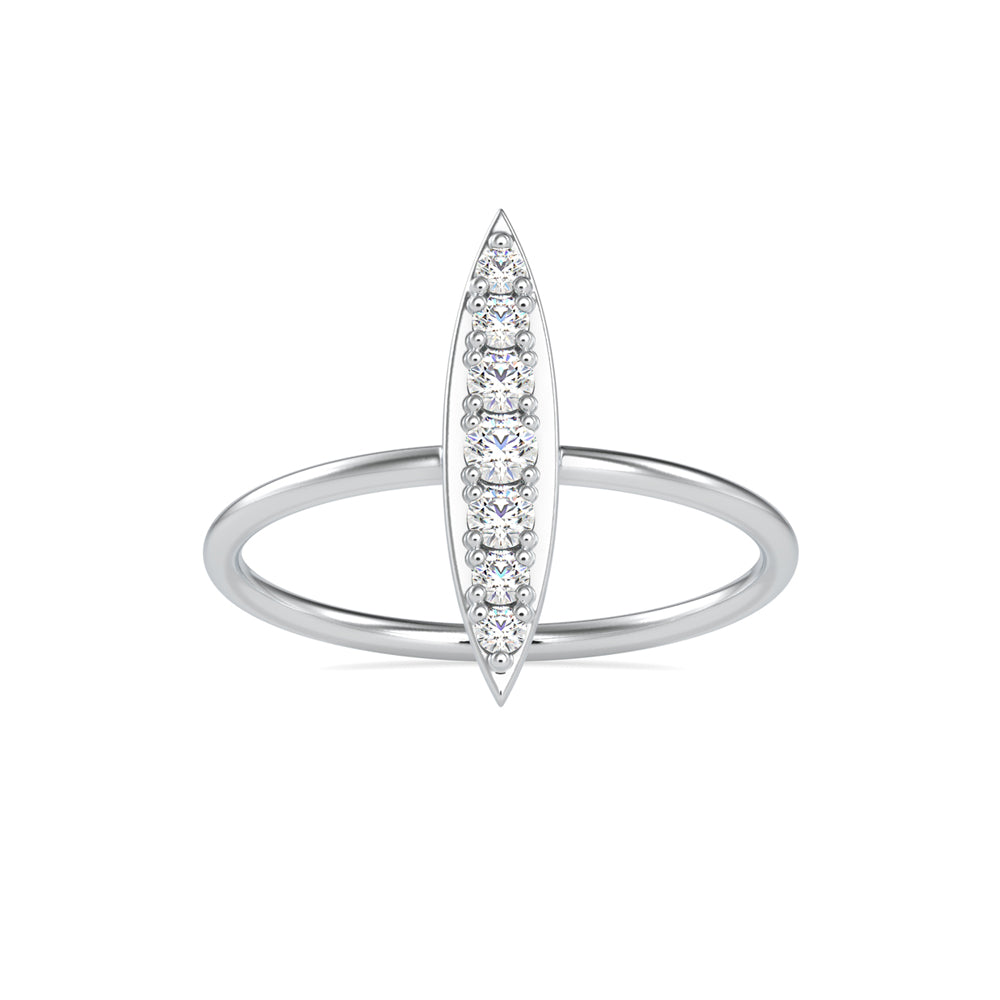 Agatha Round Cut Diamond Ring- silver