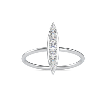 Agatha Round Cut Diamond Ring- silver