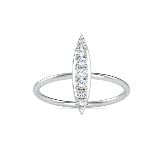 Agatha Round Cut Diamond Ring- silver