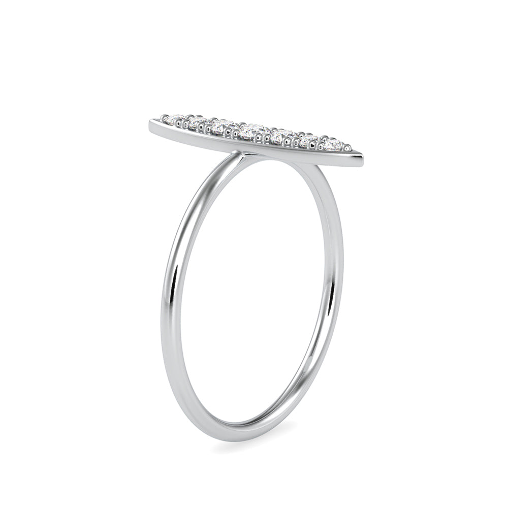 Agatha Round Cut Diamond Ring- silver