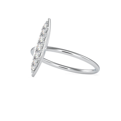 Agatha Round Cut Diamond Ring- silver