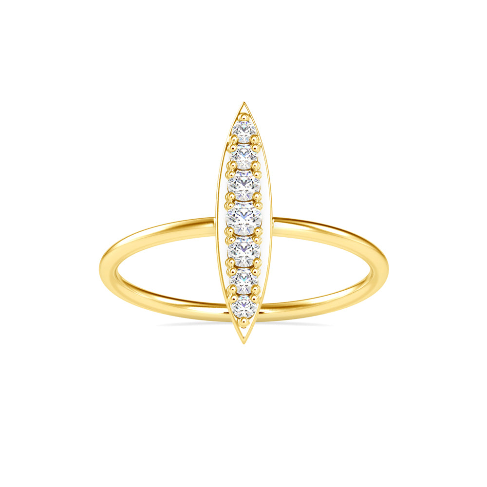 Agatha Round Cut Diamond Ring-Golden