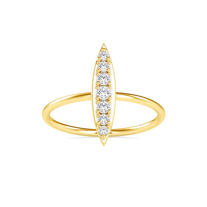 Agatha Round Cut Diamond Ring-Golden
