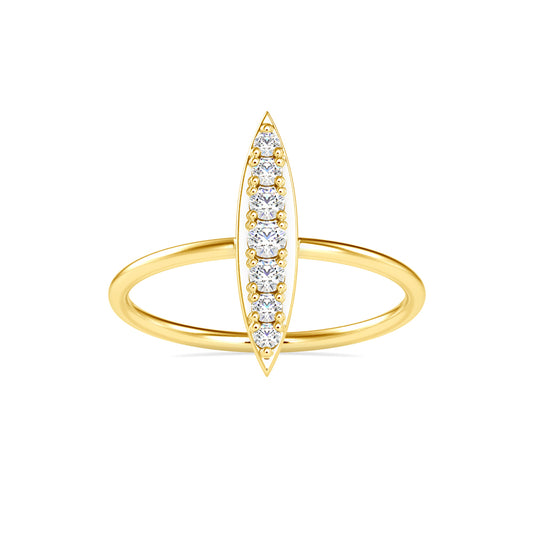 Agatha Round Cut Diamond Ring-Golden