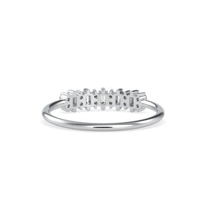 Baguette Lenore Diamond Stone Ring-Silver