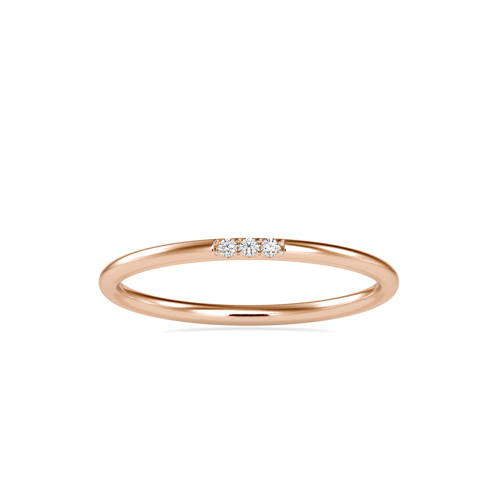Alina Delicate Diamond Ring-Rose Gold