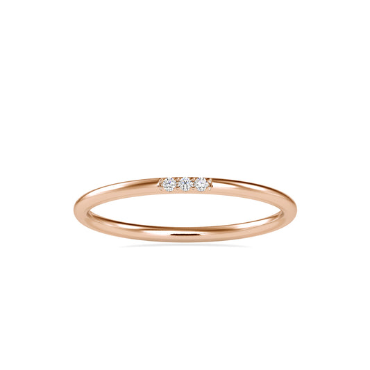 Alina Delicate Diamond Ring-Rose Gold