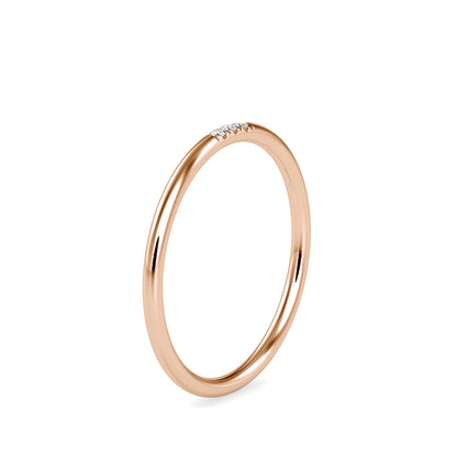 Alina Delicate Diamond Ring-Rose Gold