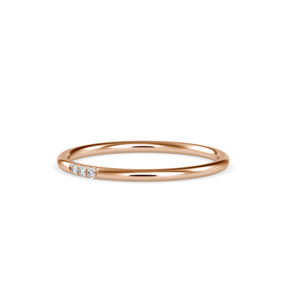 Alina Delicate Diamond Ring-Rose Gold