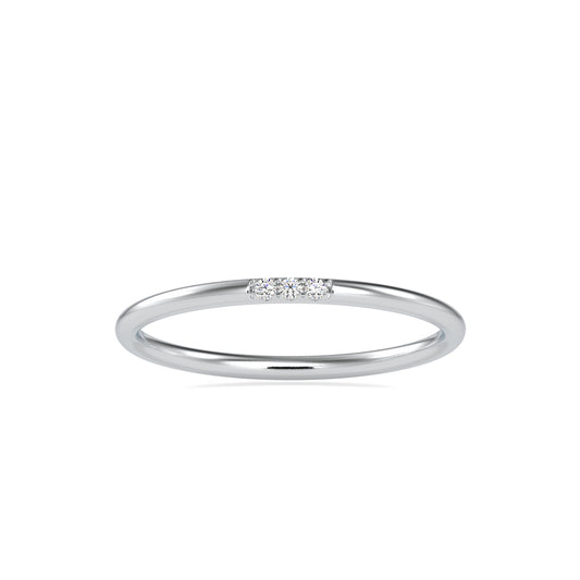 Alina Delicate Diamond Ring-Silver