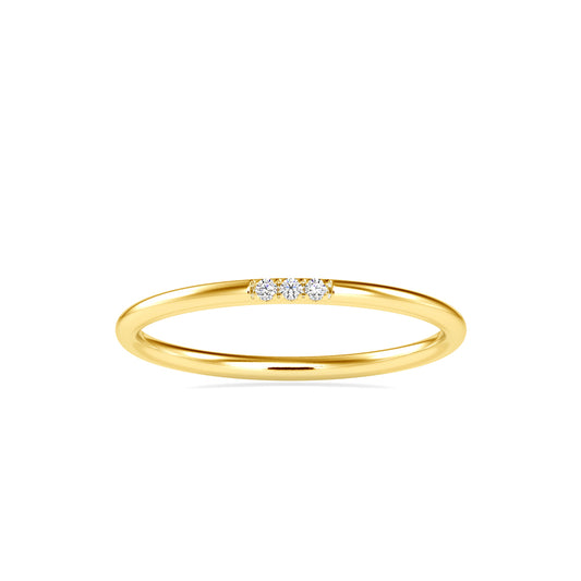 Alina Delicate Diamond Ring- Golden