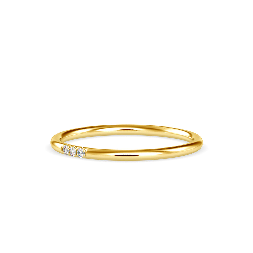 Alina Delicate Diamond Ring- Golden