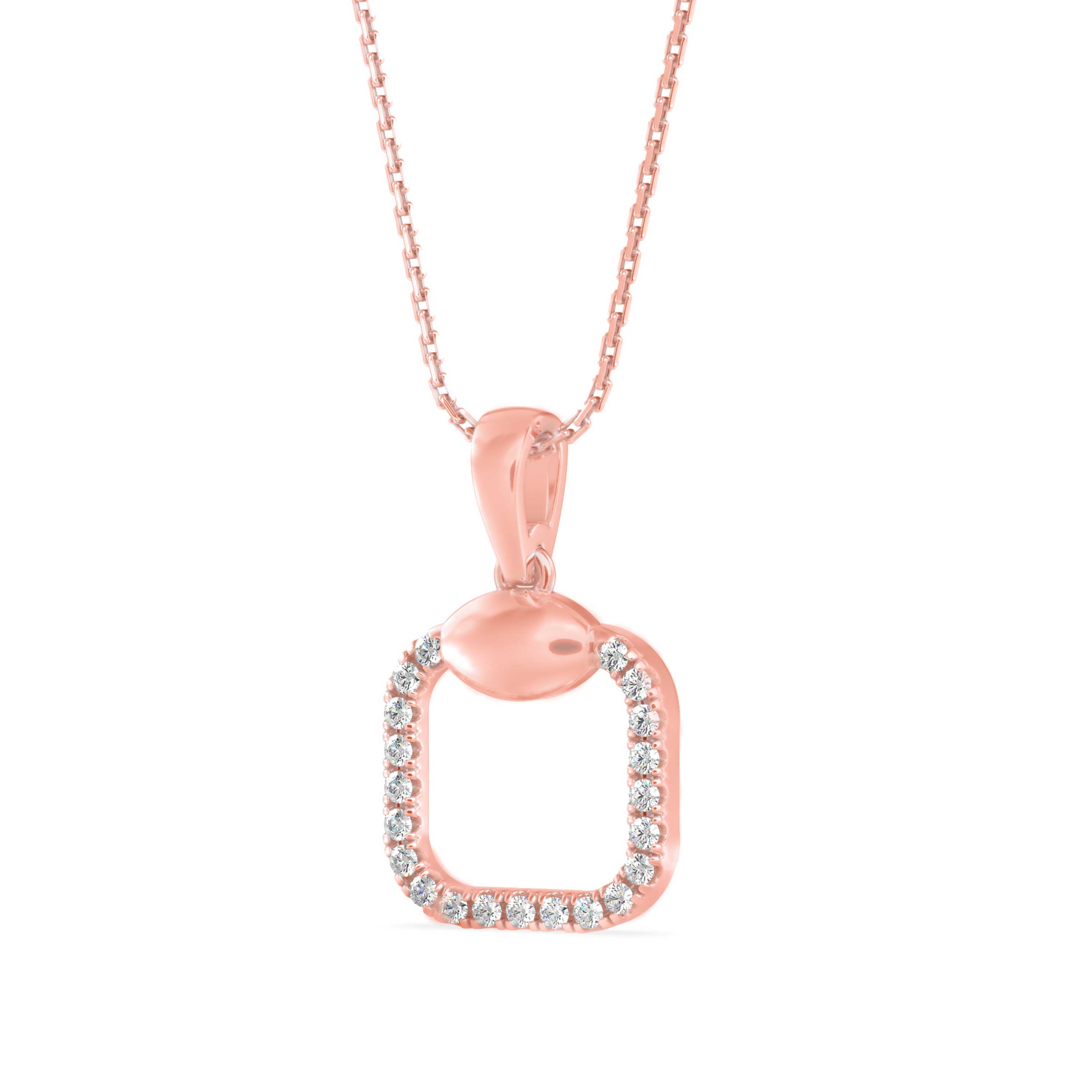 Eager Diamond Pendant- Rose gold