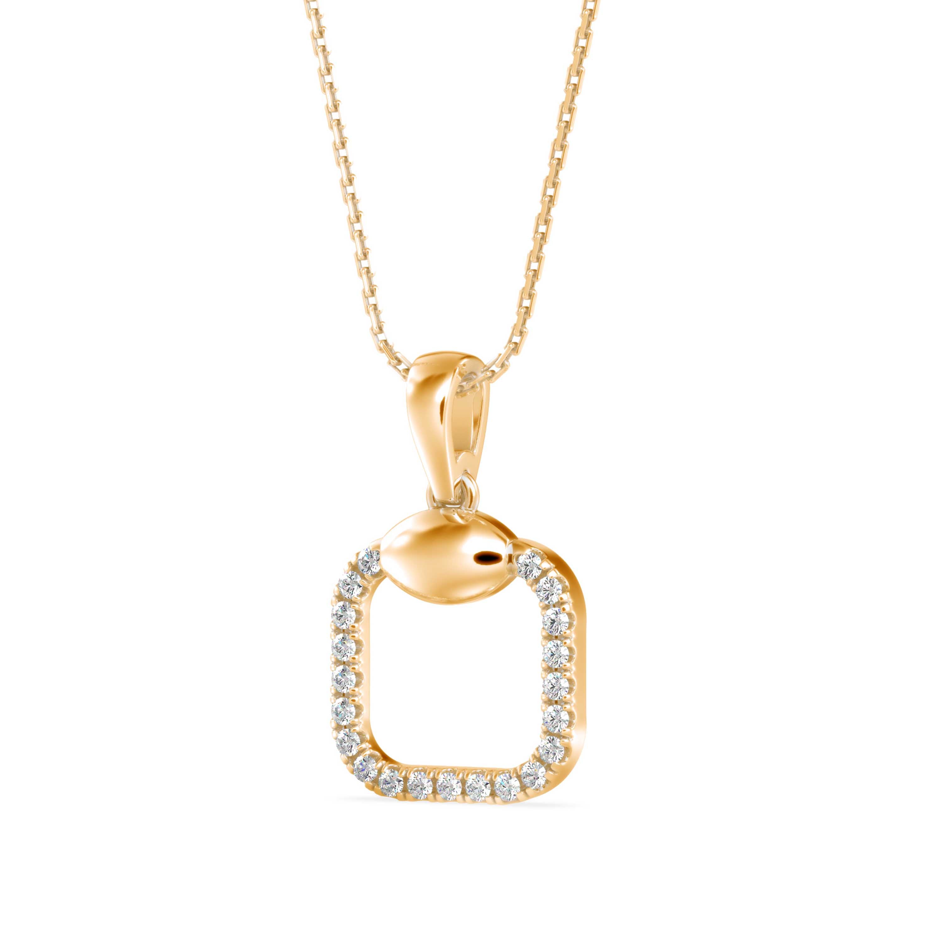 Eager Diamond Pendant-Golden