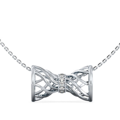 Ava Diamond Charm Pendant-Sterling Silver