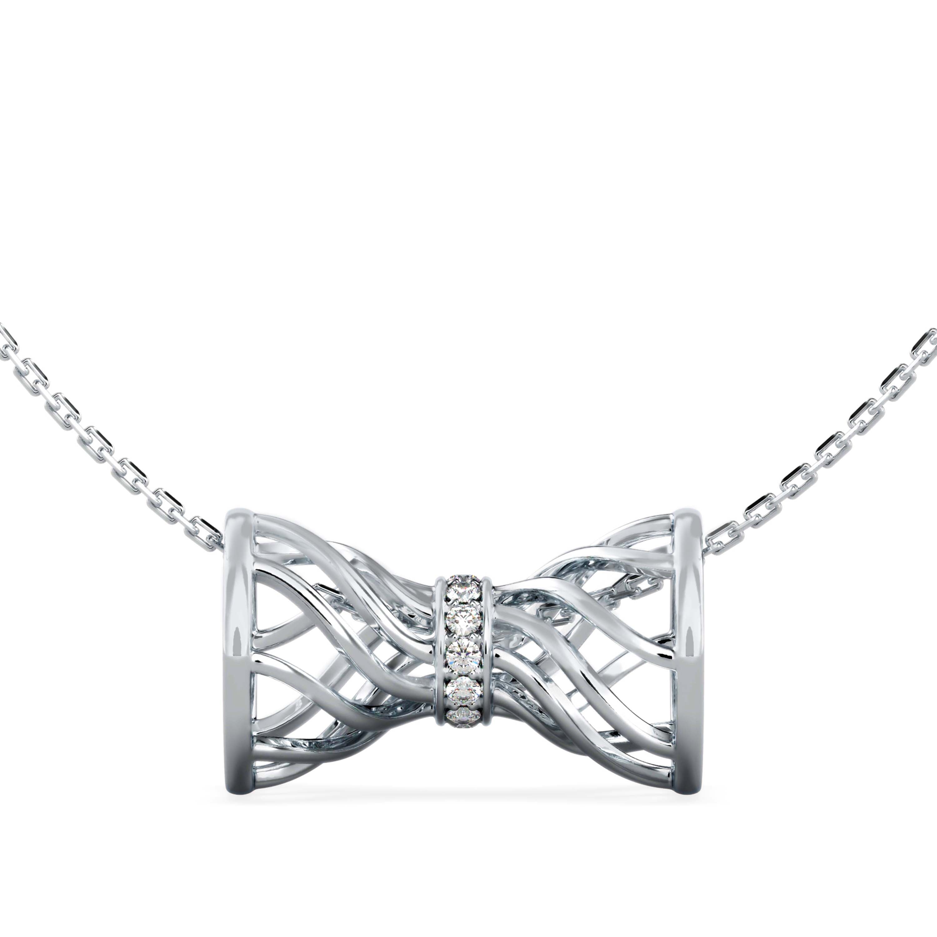 Ava Diamond Charm Pendant-Sterling Silver