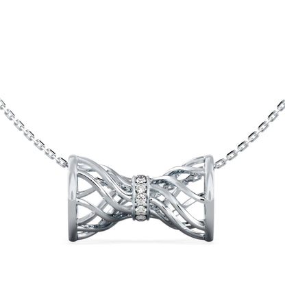 Ava Diamond Charm Pendant-Sterling Silver