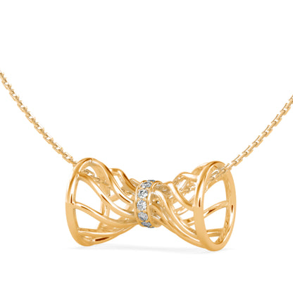 Ava Diamond Charm Pendant-Golden