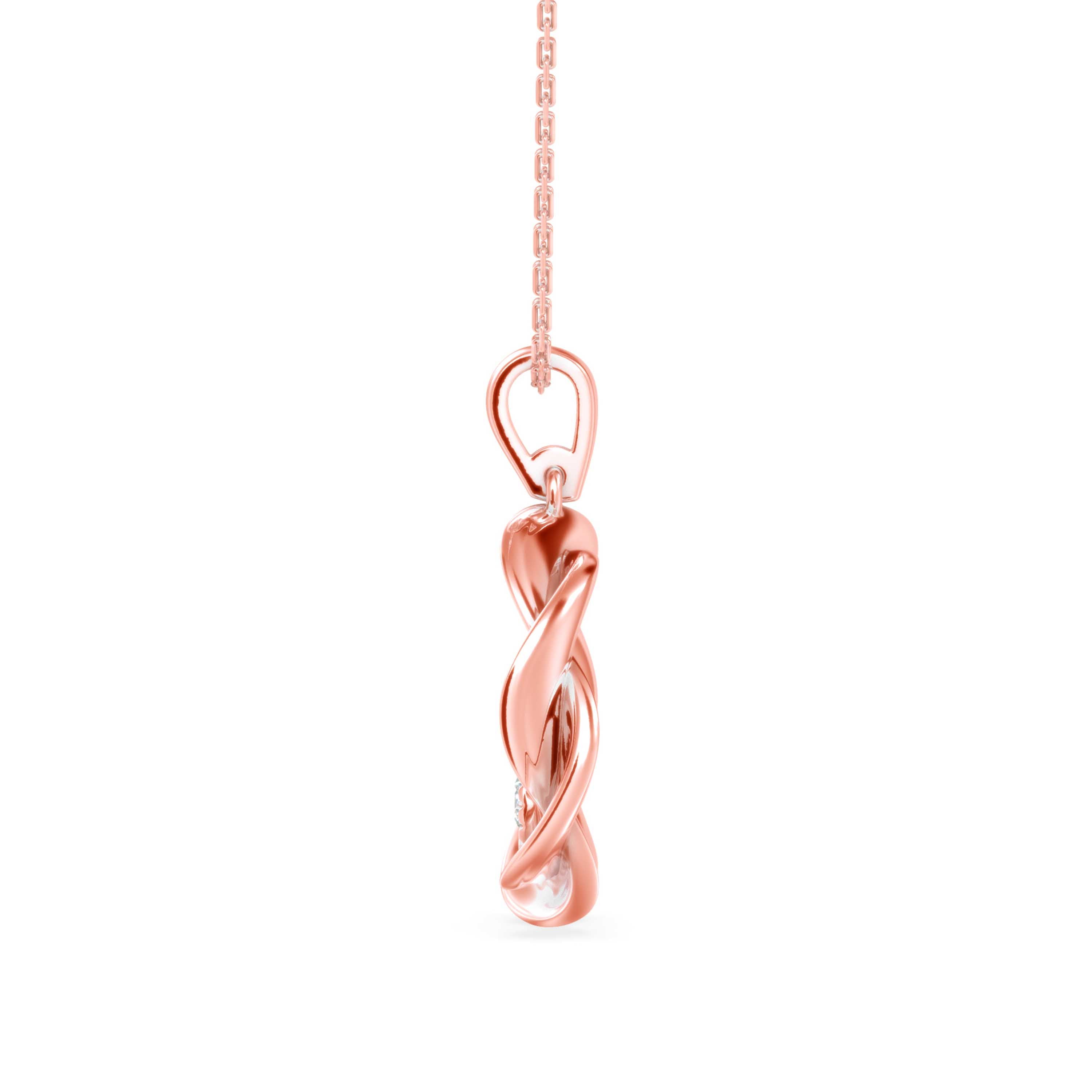 Viola Charm Diamond pendant-Rose Gold