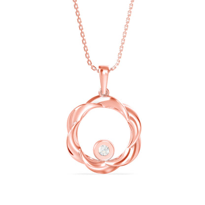 Viola Charm Diamond pendant-Rose Gold