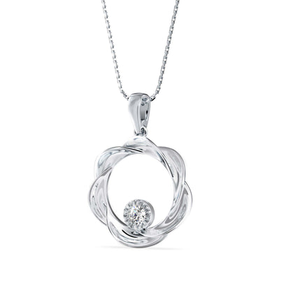 Viola Charm Diamond pendant- Silver