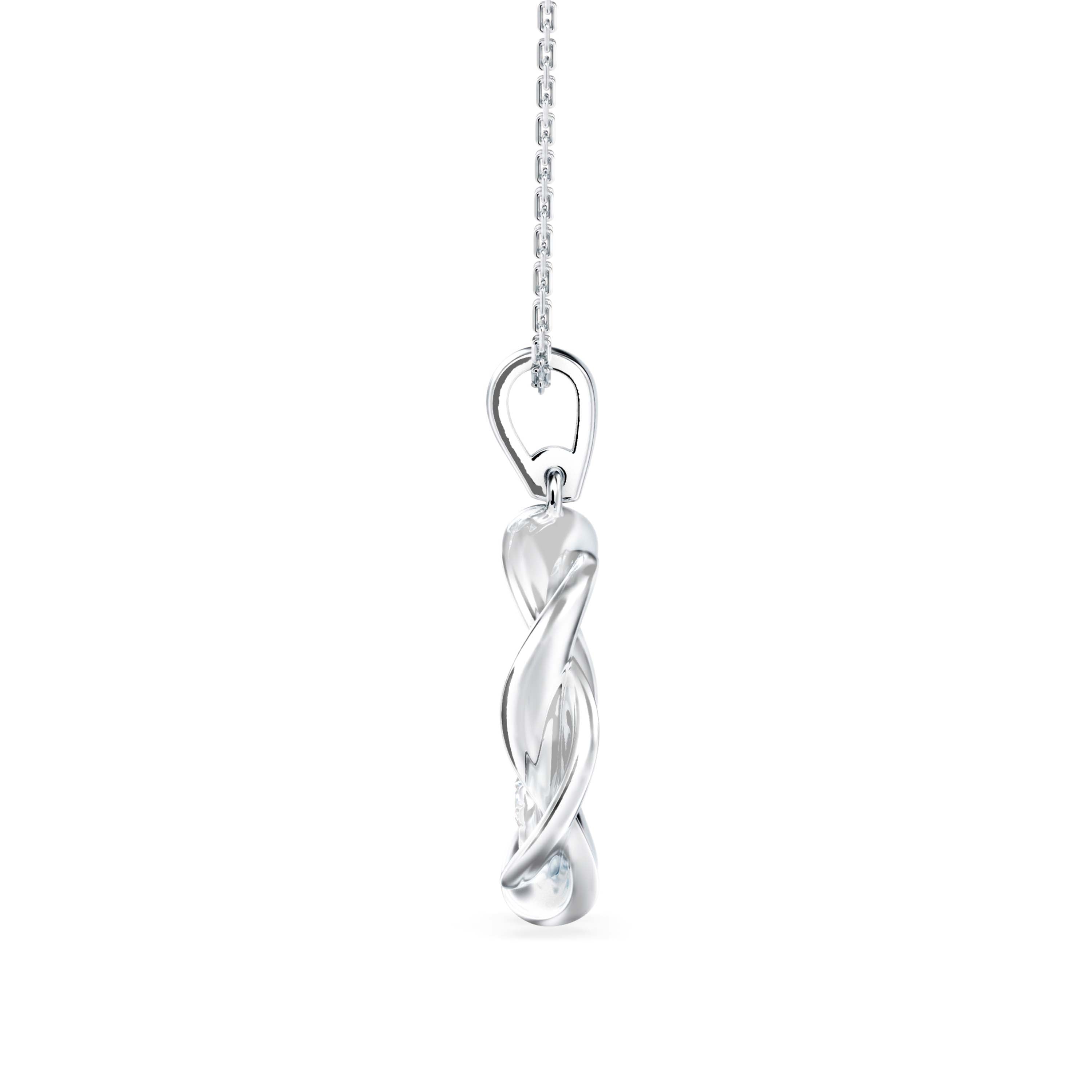 Viola Charm Diamond pendant- Silver