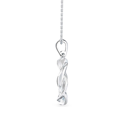 Viola Charm Diamond pendant- Silver