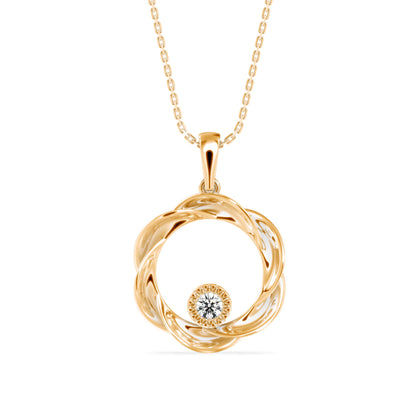Viola Charm Diamond pendant- Golden