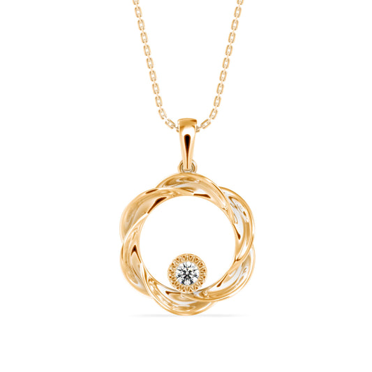 Viola Charm Diamond pendant- Golden