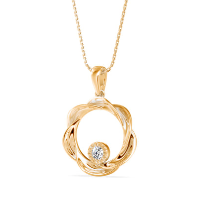 Viola Charm Diamond pendant- Golden