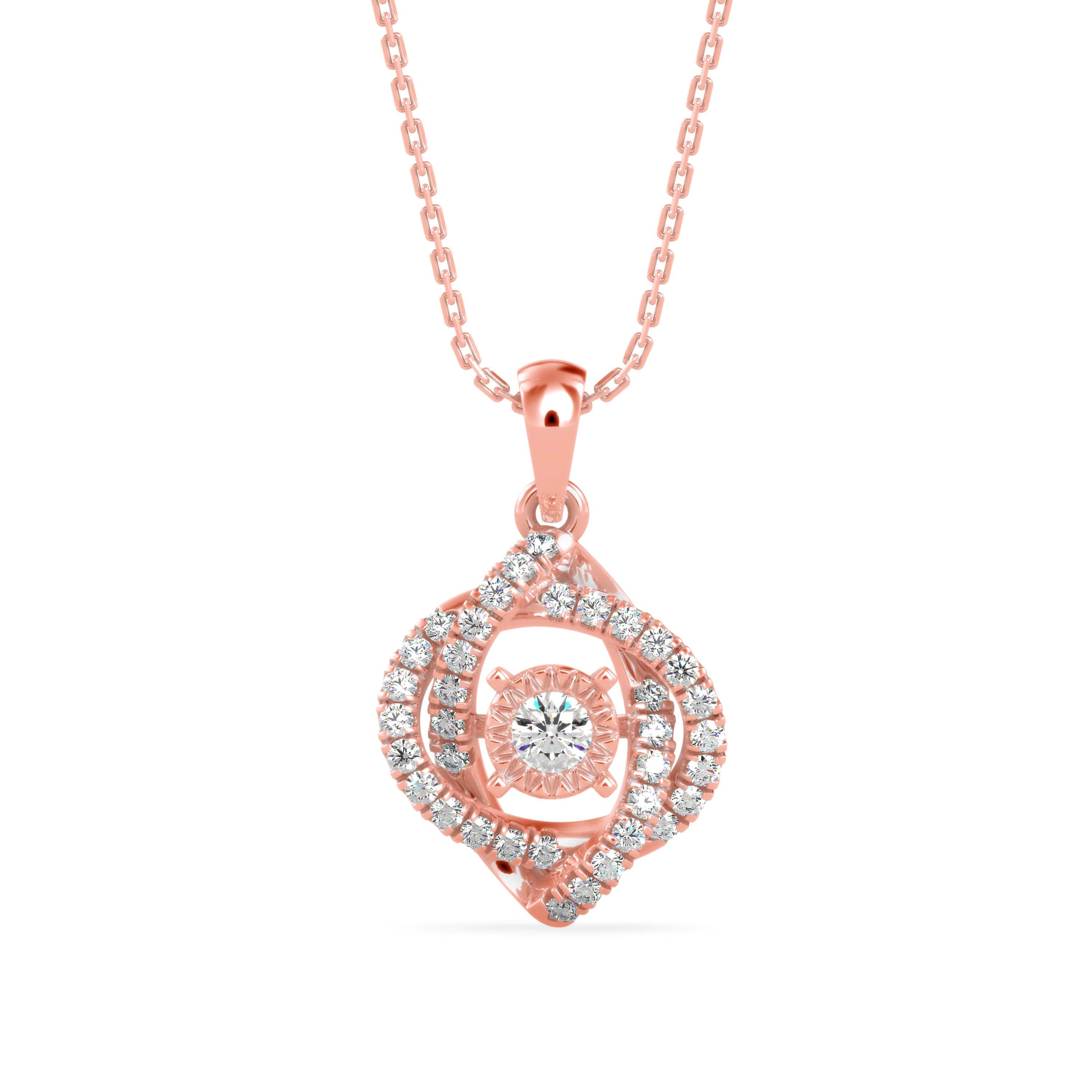 Juliet Diamond Pendant-Rose Gold