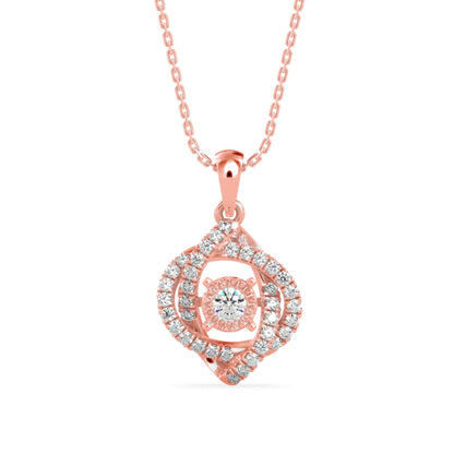 Juliet Diamond Pendant-Rose Gold