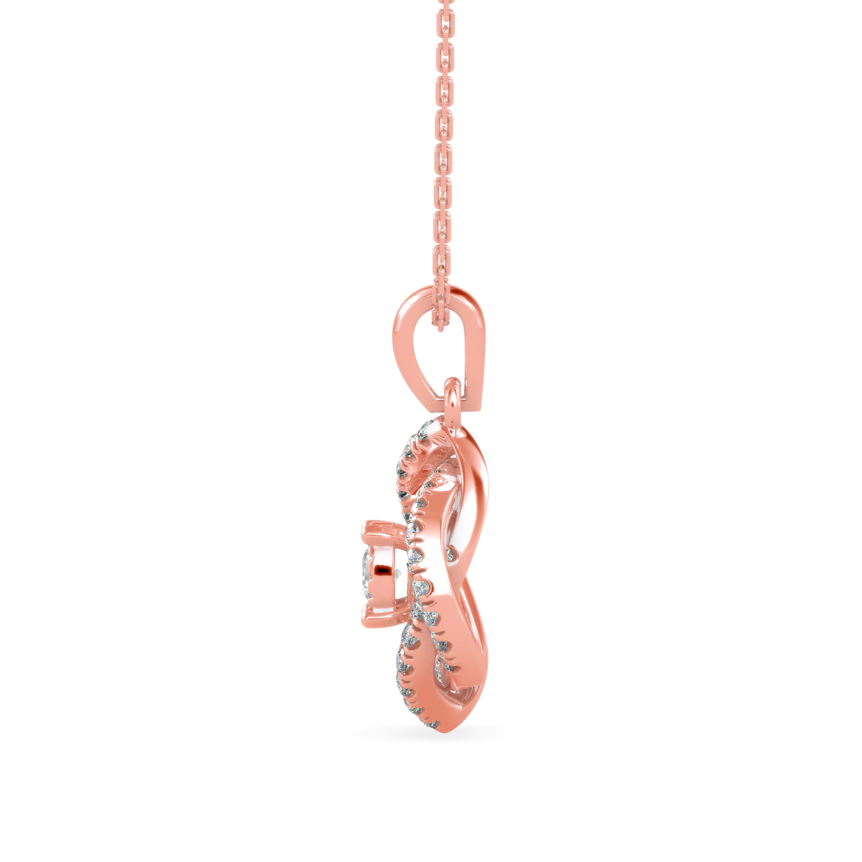 Juliet Diamond Pendant-Rose Gold