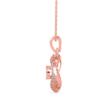 Juliet Diamond Pendant-Rose Gold