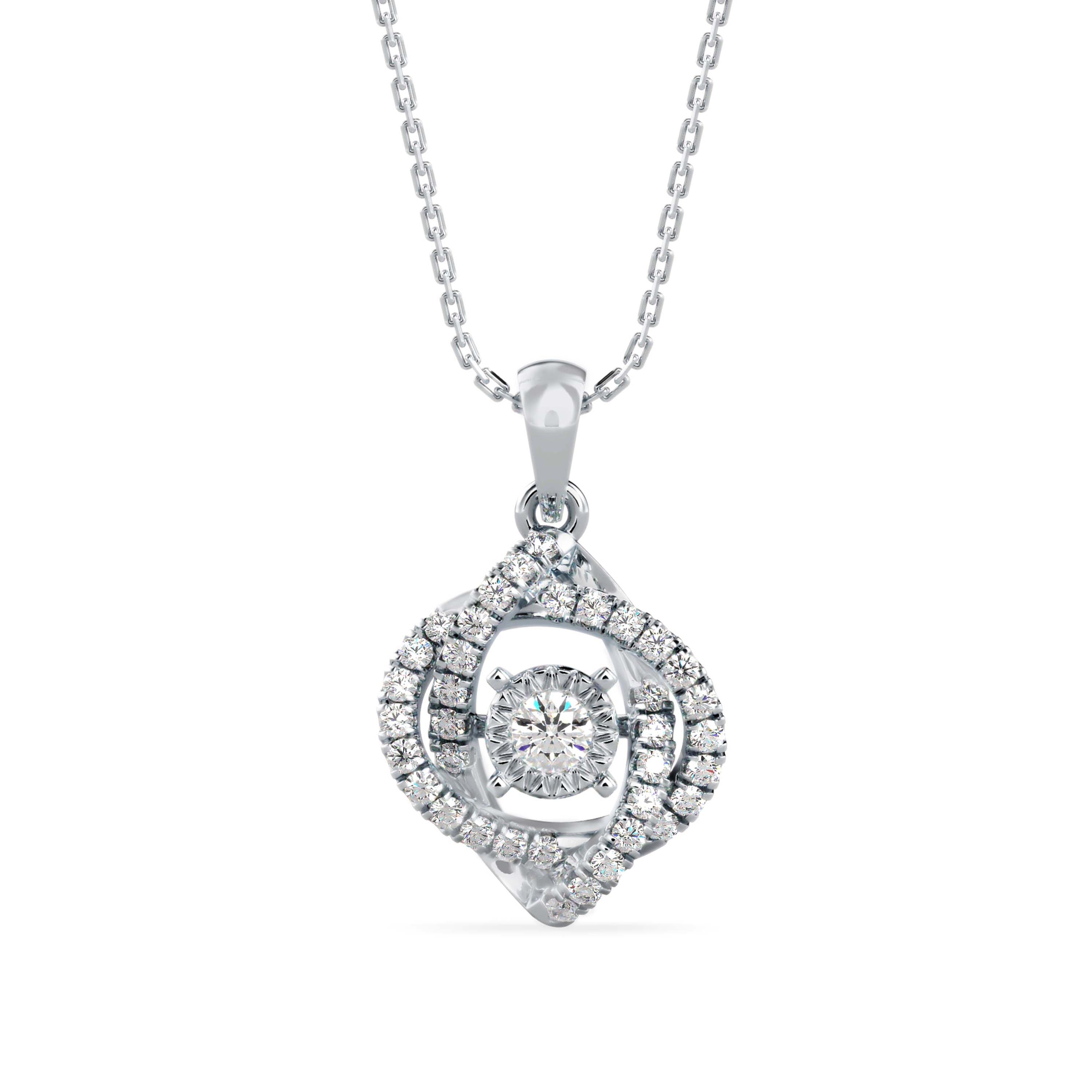 Juliet Diamond Pendant-Sterling Silver