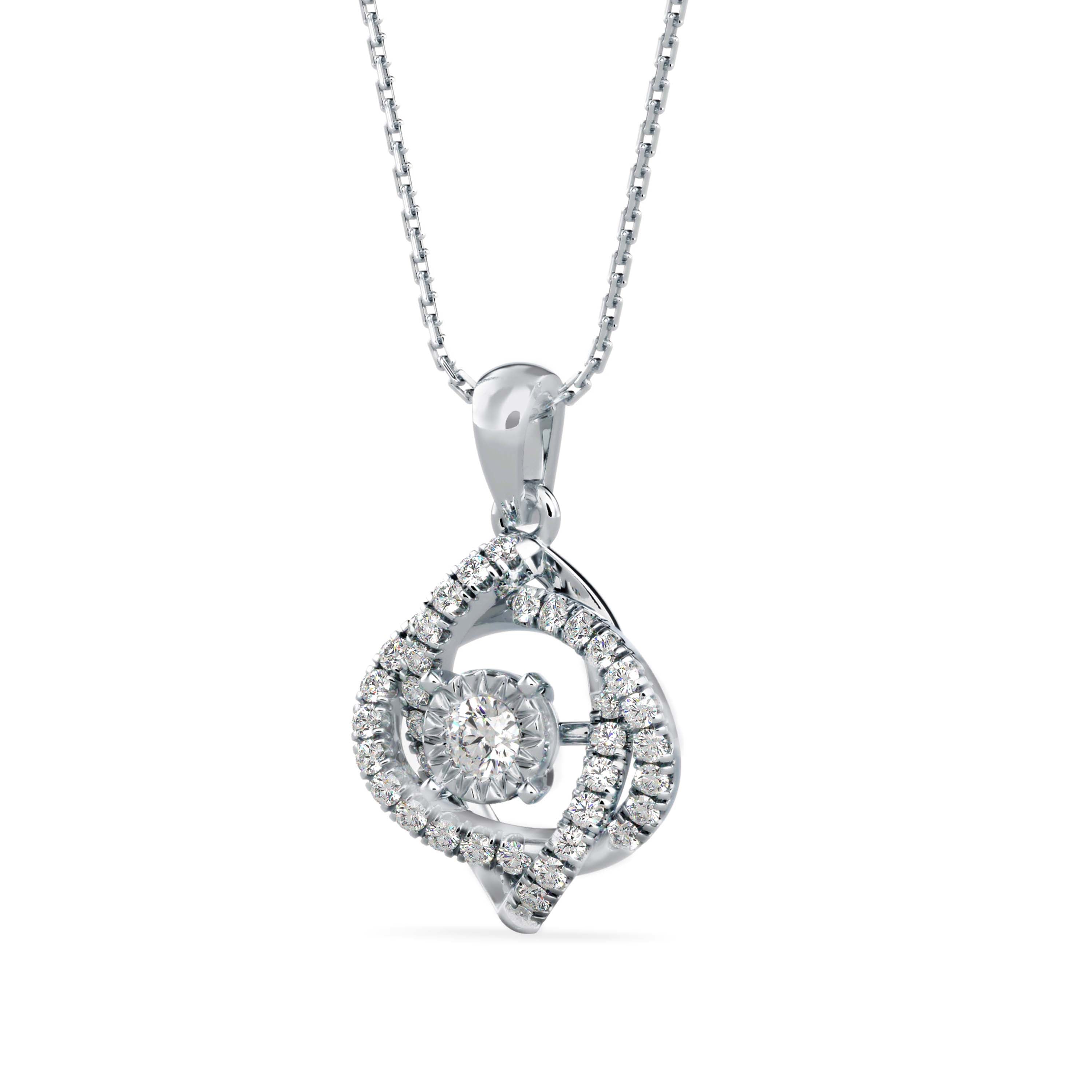 Juliet Diamond Pendant-Sterling Silver